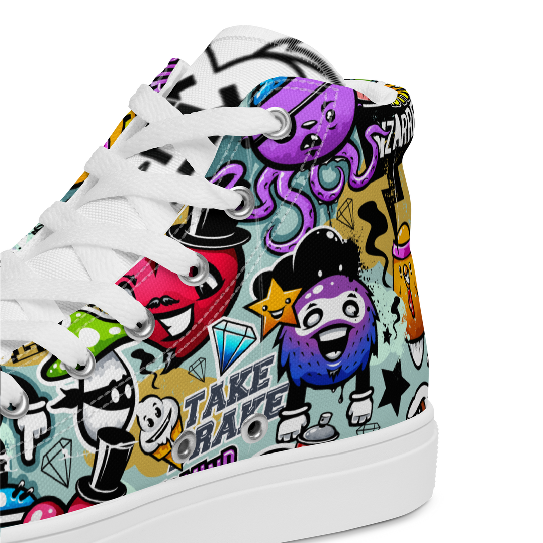 Sneakers alte in tela da donna CARTOON - Gufetto Brand 