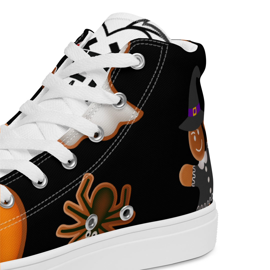 Sneakers alte in tela da donna HALLOWEEN BLACK EDITION - Gufetto Brand 