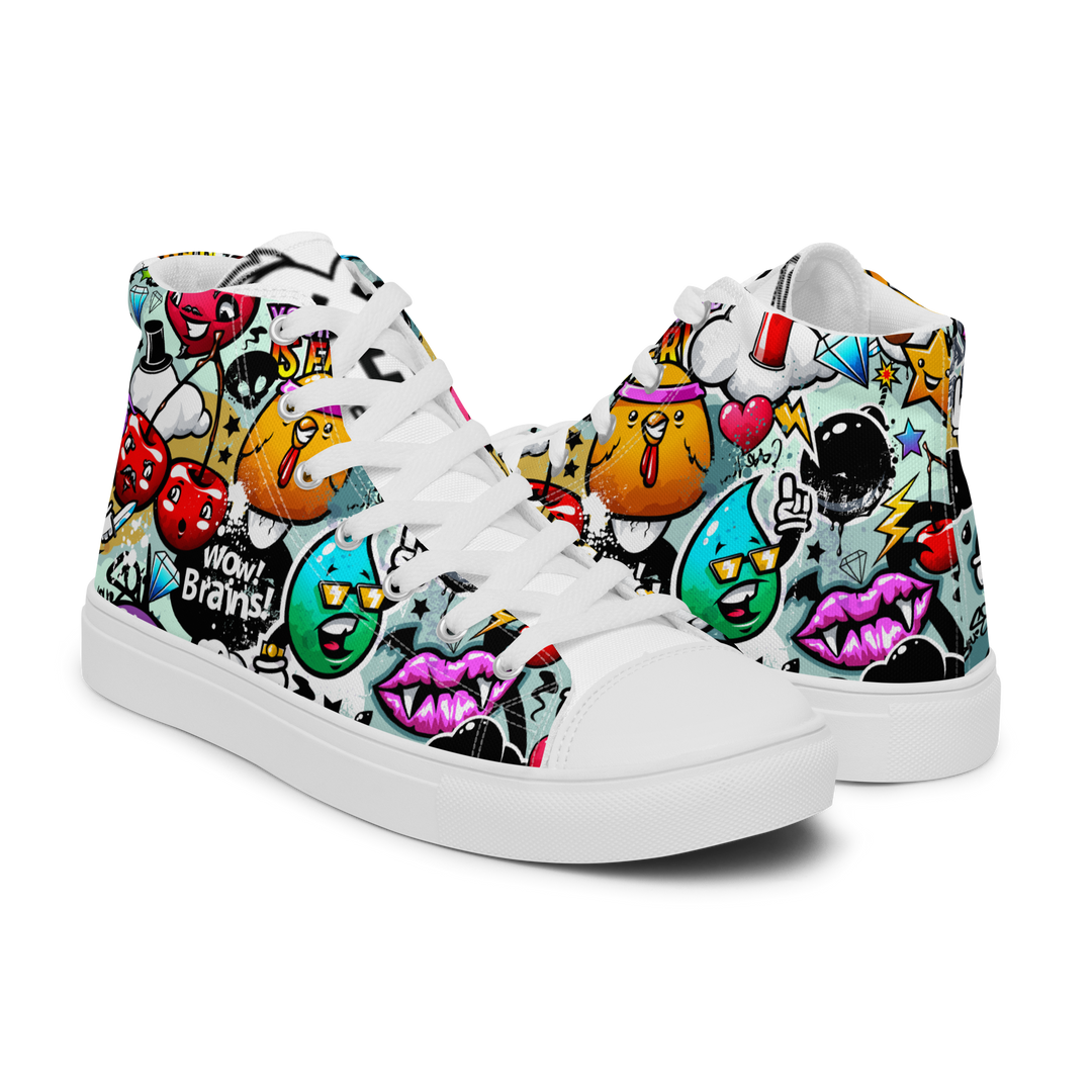 Sneakers alte in tela da donna Cartoon - Gufetto Brand 