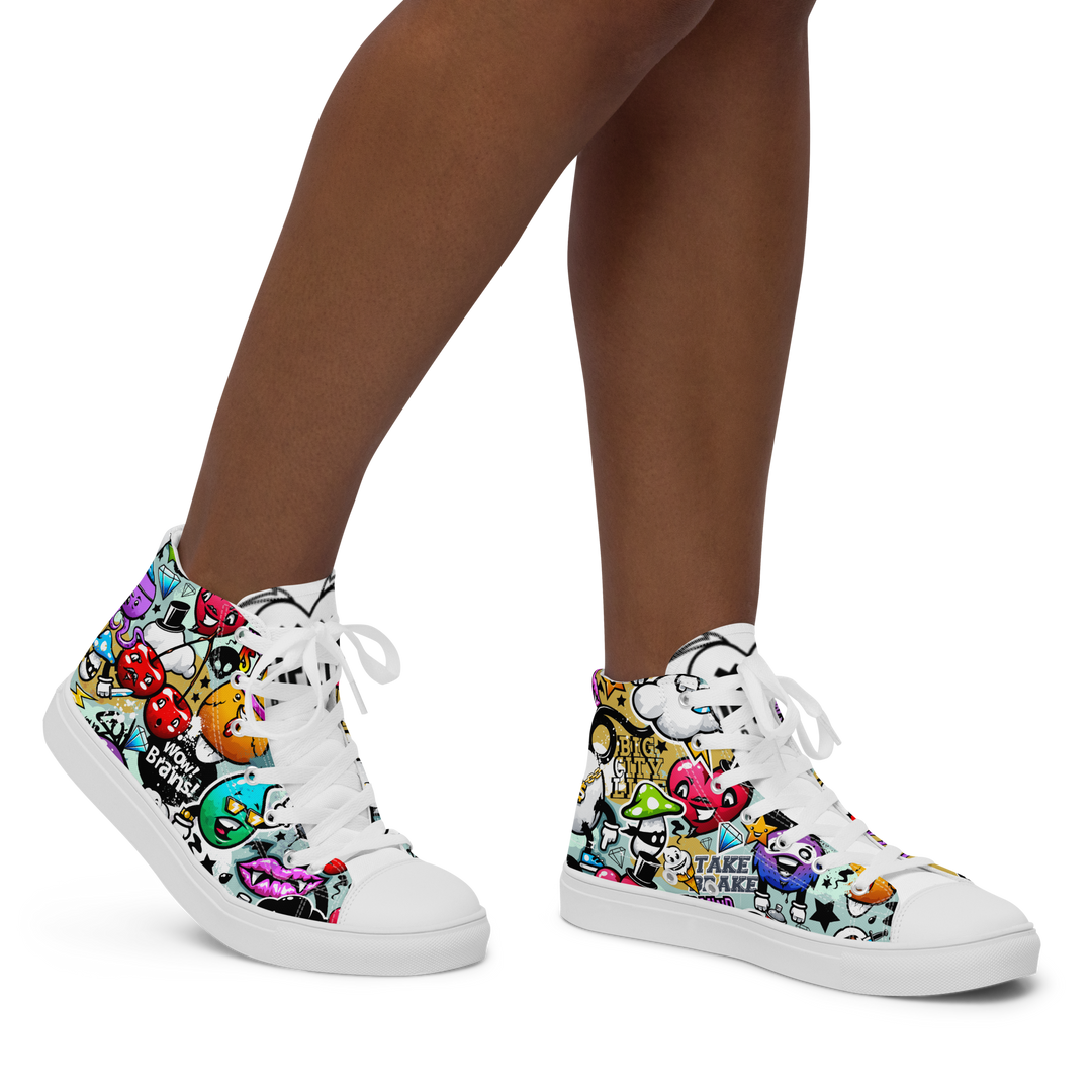 Sneakers alte in tela da donna Cartoon - Gufetto Brand 