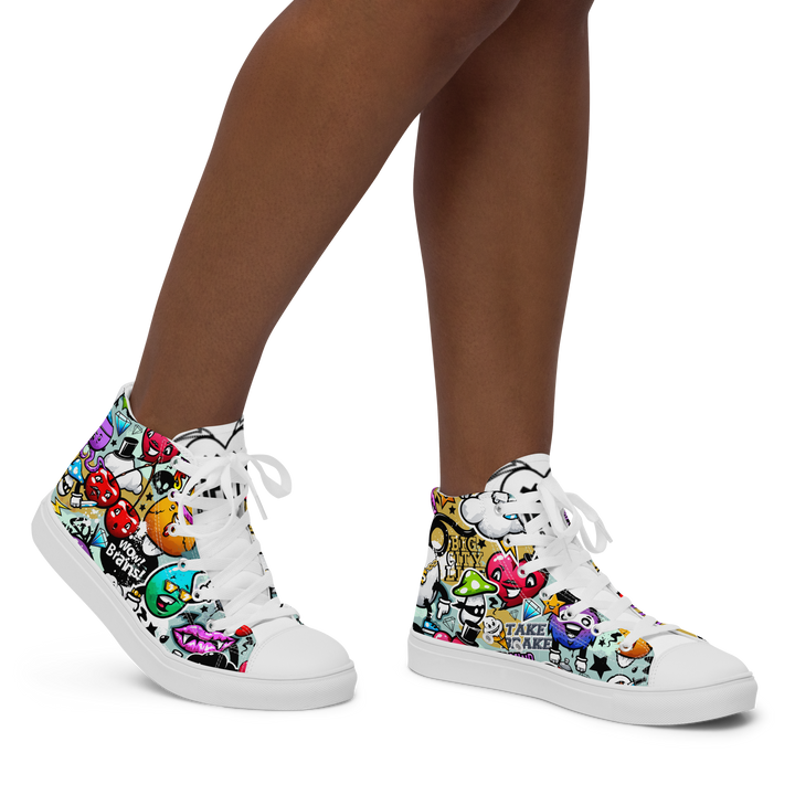 Sneakers alte in tela da donna Cartoon - Gufetto Brand 