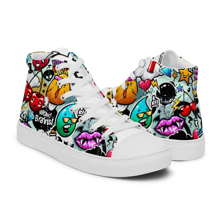 Sneakers alte in tela da donna CARTOON - Gufetto Brand 