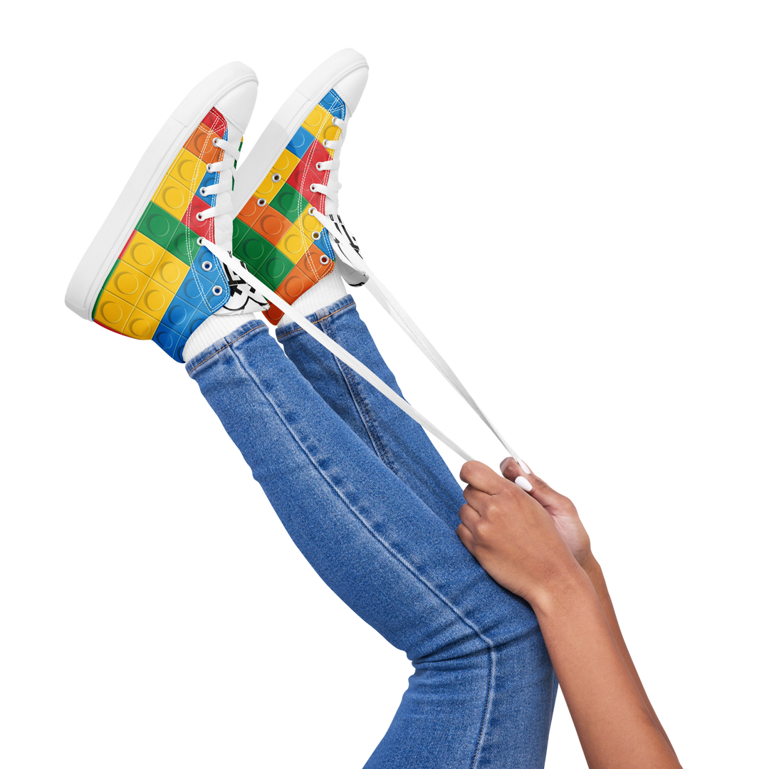 Sneakers alte in tela da donna LEGO EDITION - Gufetto Brand 