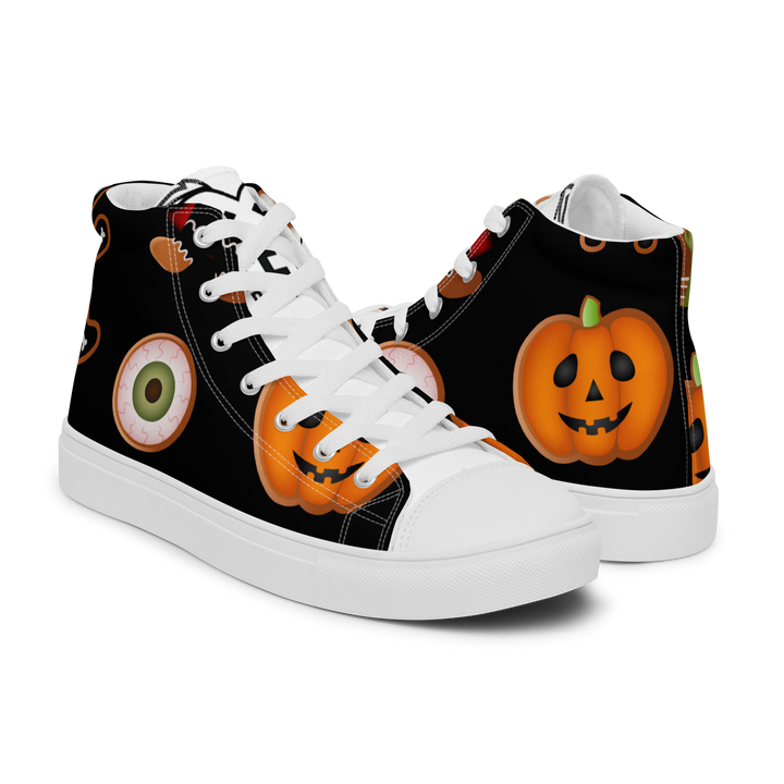 Sneakers alte in tela da donna HALLOWEEN BLACK EDITION - Gufetto Brand 