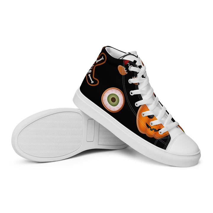 Sneakers alte in tela da donna HALLOWEEN BLACK EDITION - Gufetto Brand 