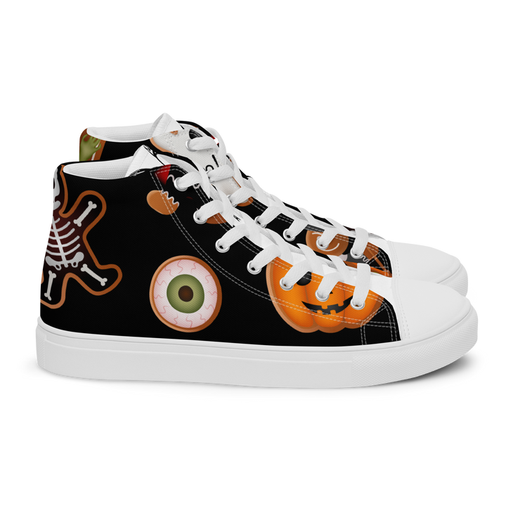 Sneakers alte in tela da donna HALLOWEEN BLACK EDITION - Gufetto Brand 