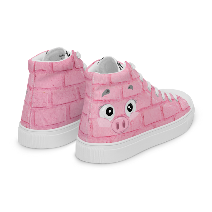 Sneakers alte in tela da donna PINK PIG - Gufetto Brand 