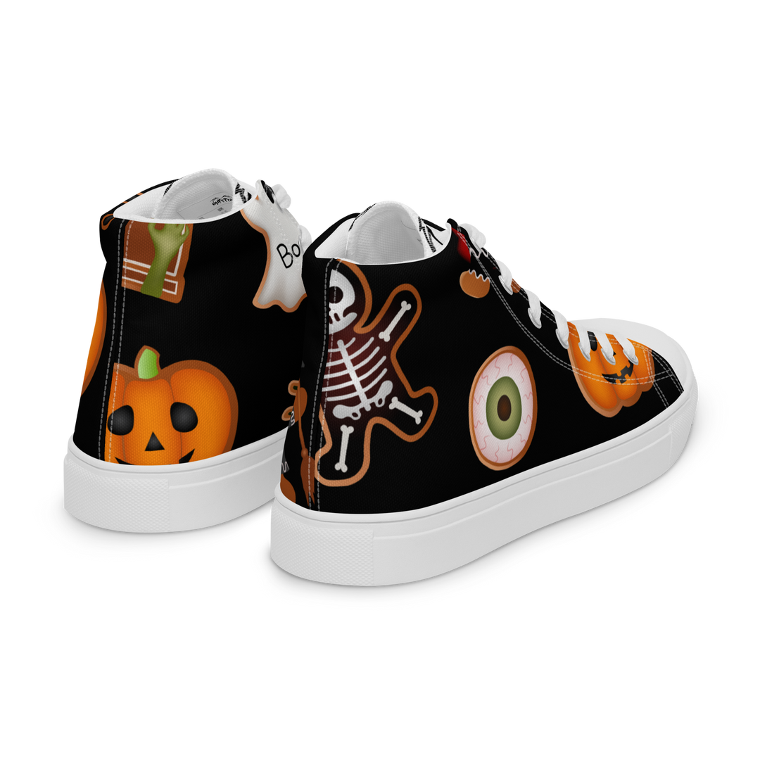 Sneakers alte in tela da donna HALLOWEEN BLACK EDITION - Gufetto Brand 