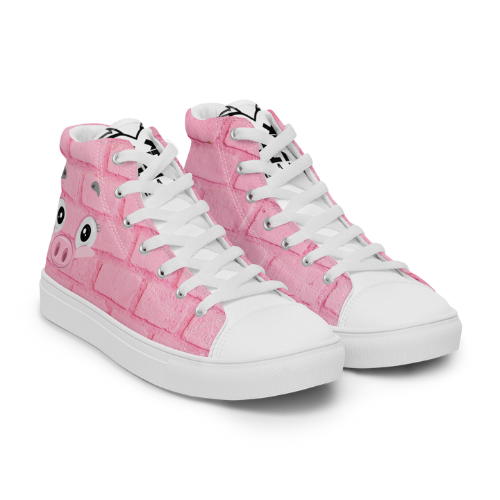 Sneakers alte in tela da donna PINK PIG - Gufetto Brand 