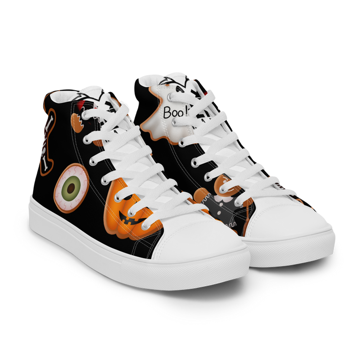 Sneakers alte in tela da donna HALLOWEEN BLACK EDITION - Gufetto Brand 