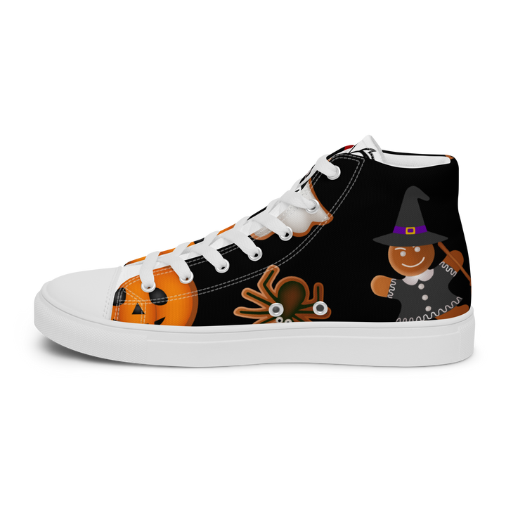 Sneakers alte in tela da donna HALLOWEEN BLACK EDITION - Gufetto Brand 