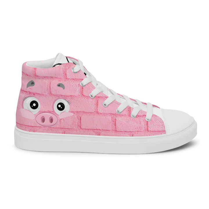 Sneakers alte in tela da donna PINK PIG - Gufetto Brand 