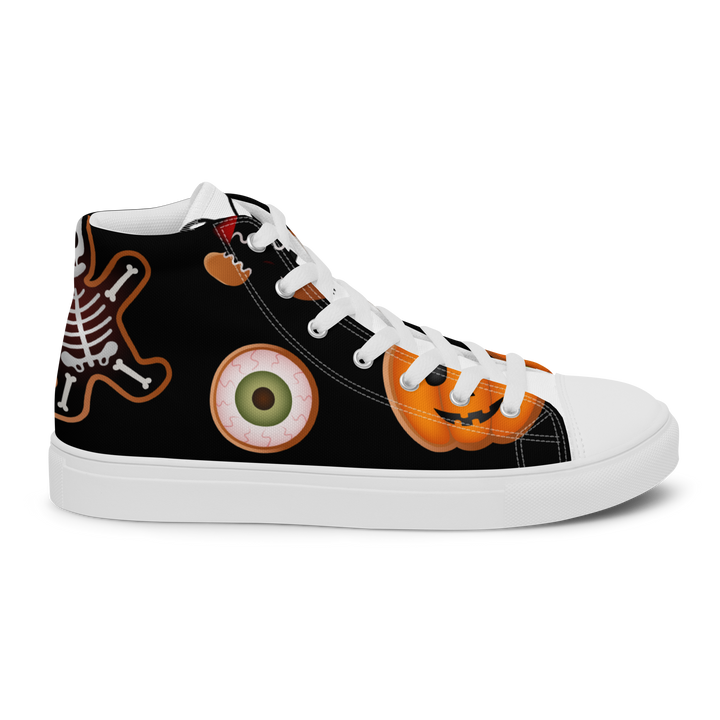 Sneakers alte in tela da donna HALLOWEEN BLACK EDITION - Gufetto Brand 